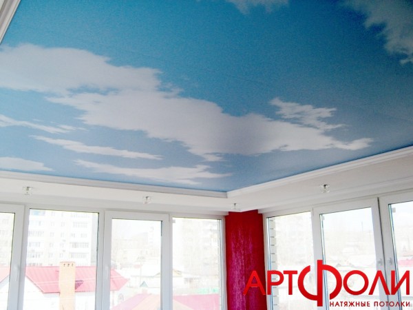 Стоимость потолка с фотопечатью "Небо" для Зала 16 м²