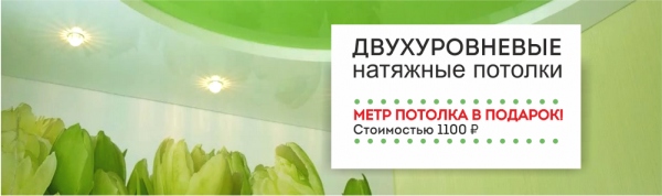 "ДВУХУРОВНЕВЫЙ потолок в подарок!"