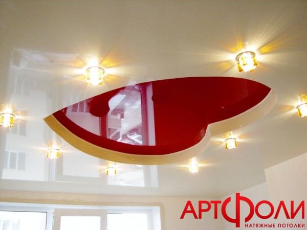 Многоуровневые натяжные потолки
