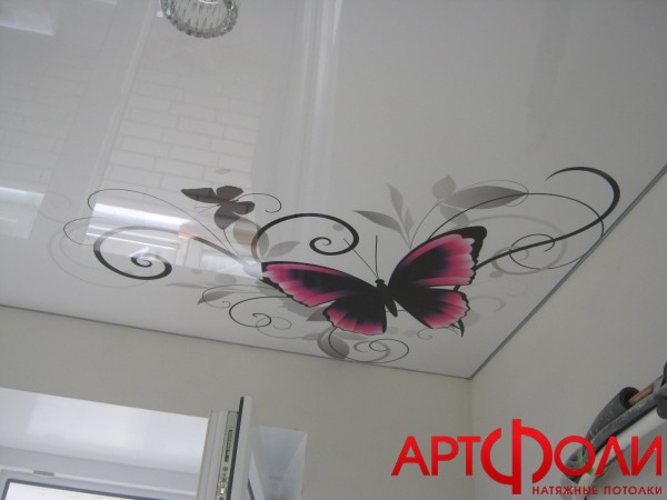 Фотографии потолков с фотопечатью